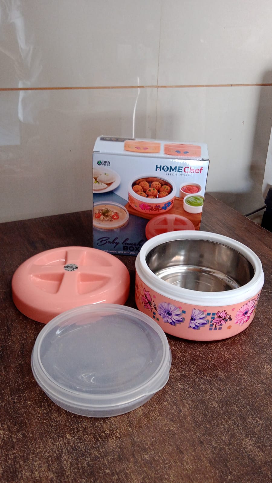 Home Chef Premium Round Insulated Lunch Box (1 Pc)