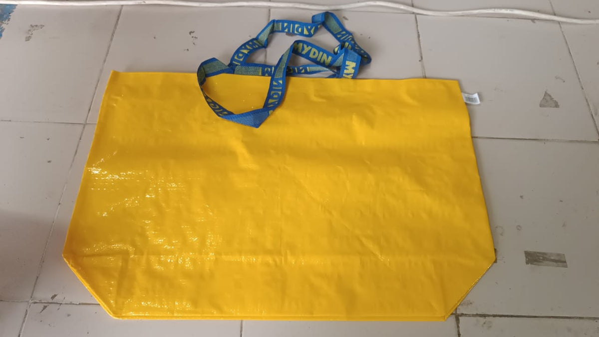 Plastic Eco-Friendly Large Shopping Tote Bag 62x44cm (Mixcolor & 1 Pc)