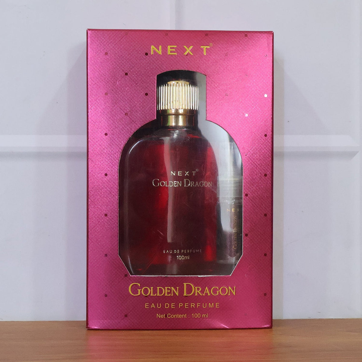 stylish Golden Dragon perfume bottle front view