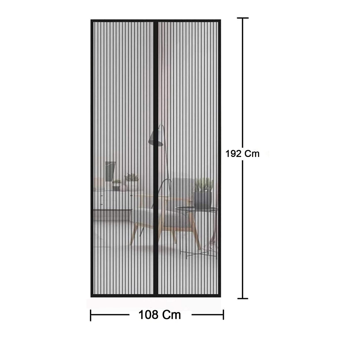  Magic Mesh Hands-Free Screen Door Instant Opening - comparison shot