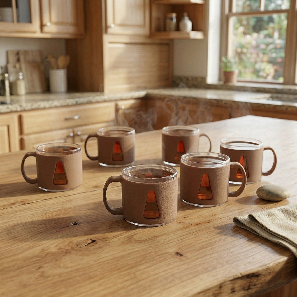 Premium Round Tea Cup Set (6 Pc Set)